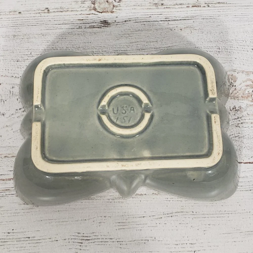 Shawnee USA 151  Pottery  Seafoam Sage Green Butterfly Planter  MCM Vintage